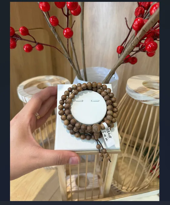 108 Beads Agarwood Bracelet – Vietnamese Natural Oud | Wellness, Luck &amp; Prosperity